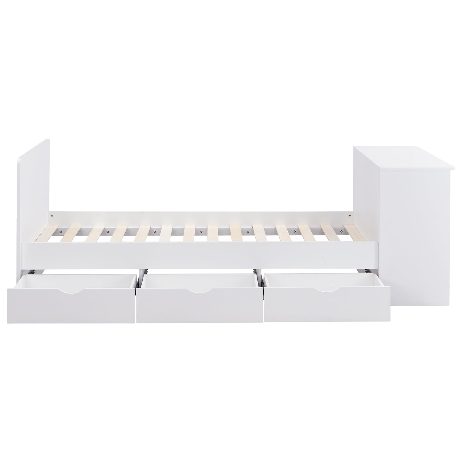Alena Single Bed Frame with Underbed Drawers
