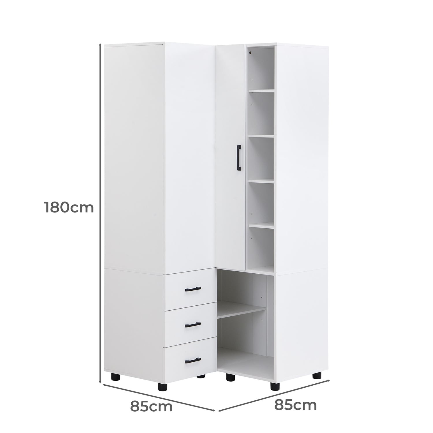 Edna 3 Drawer Wardrobe