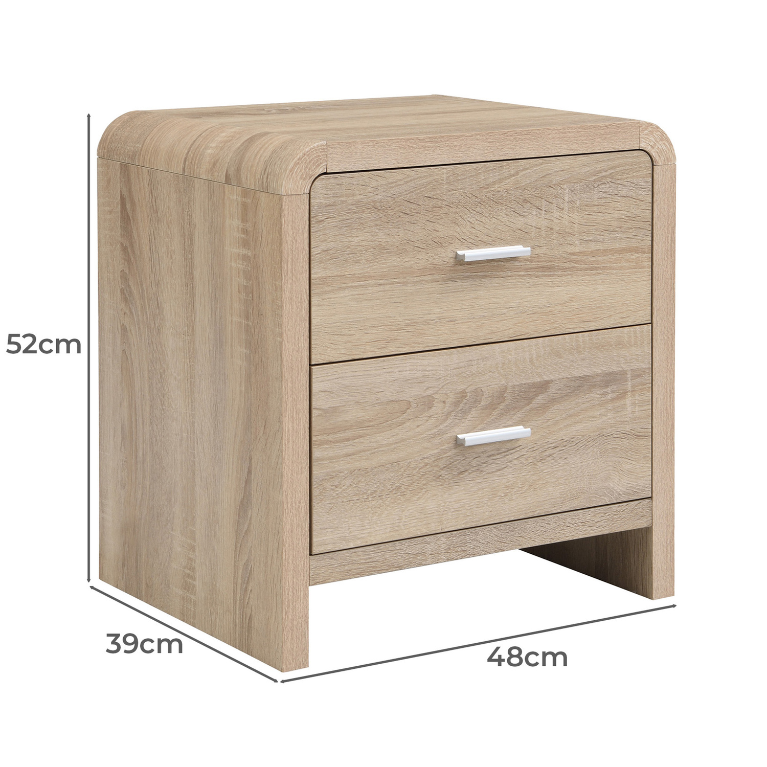 Rhyder 2 Drawer Bedside Table