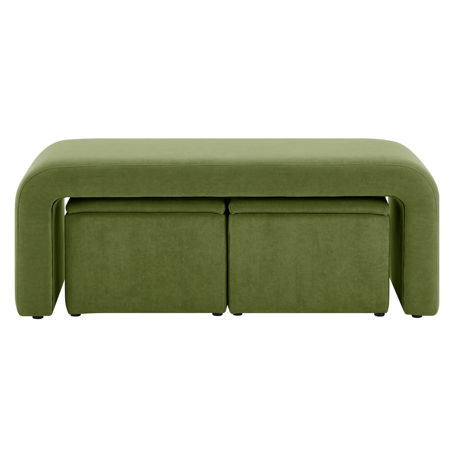 3 Piece Avalon Velvet Ottoman Set