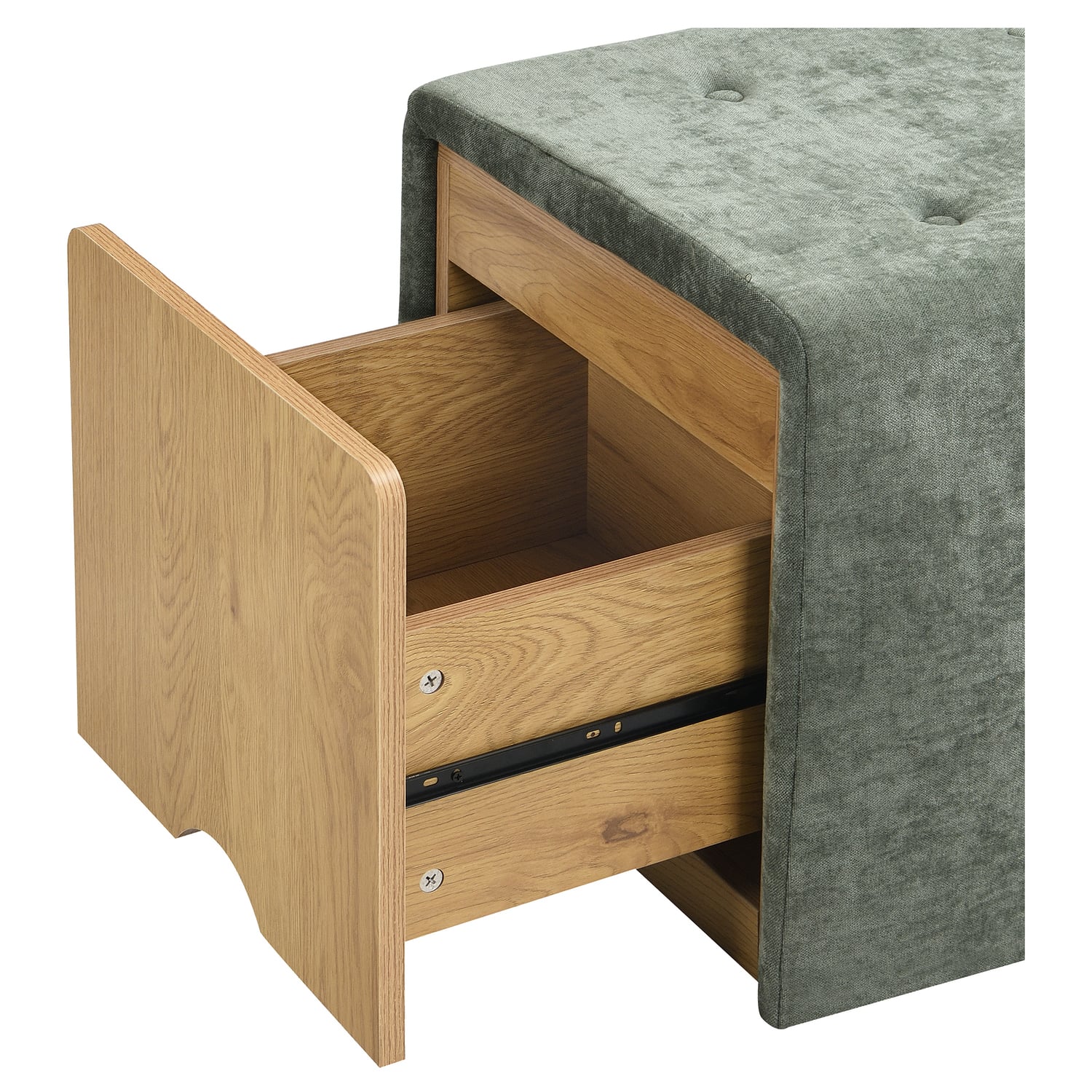 81cm Otway Chenille Storage Ottoman
