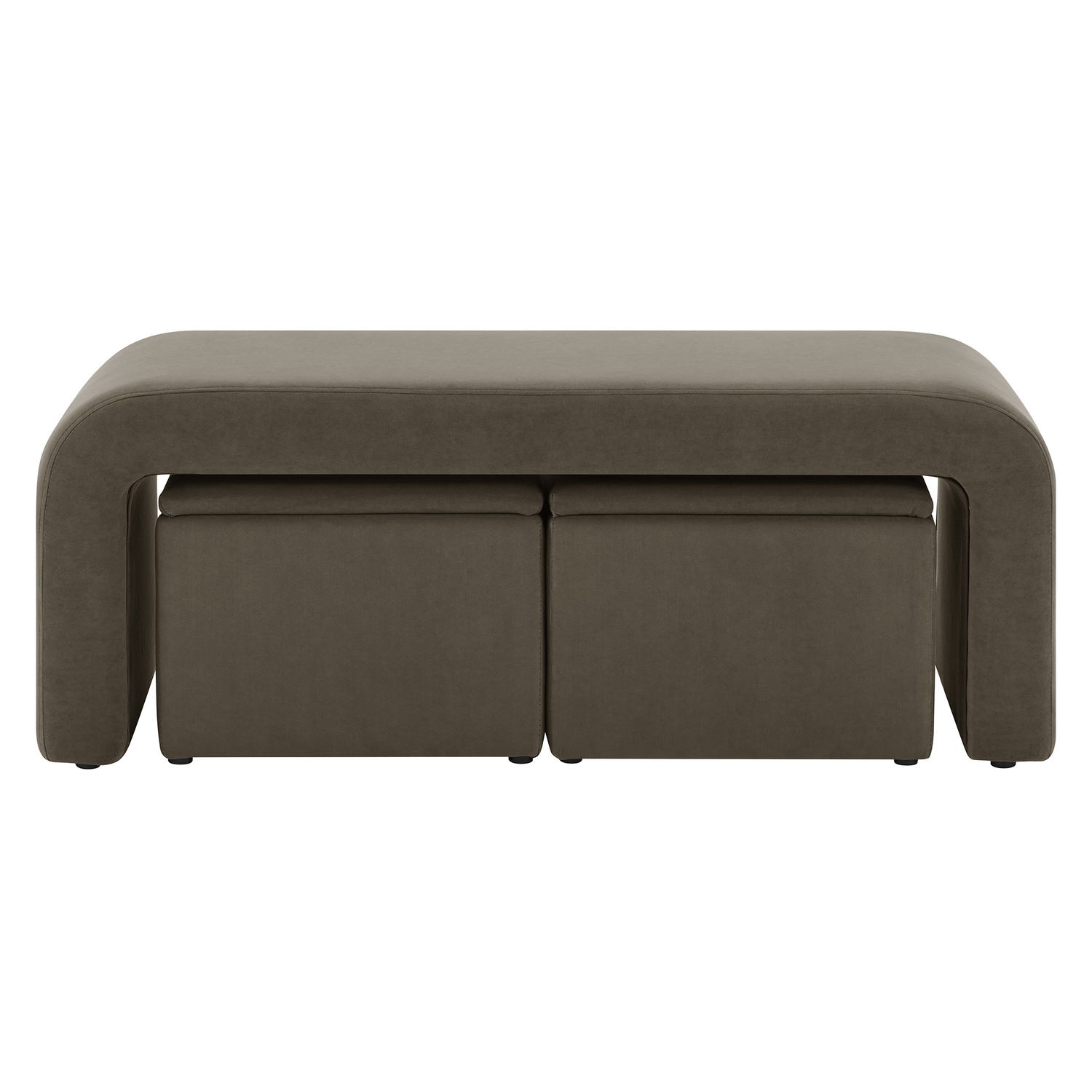 3 Piece Avalon Velvet Ottoman Set