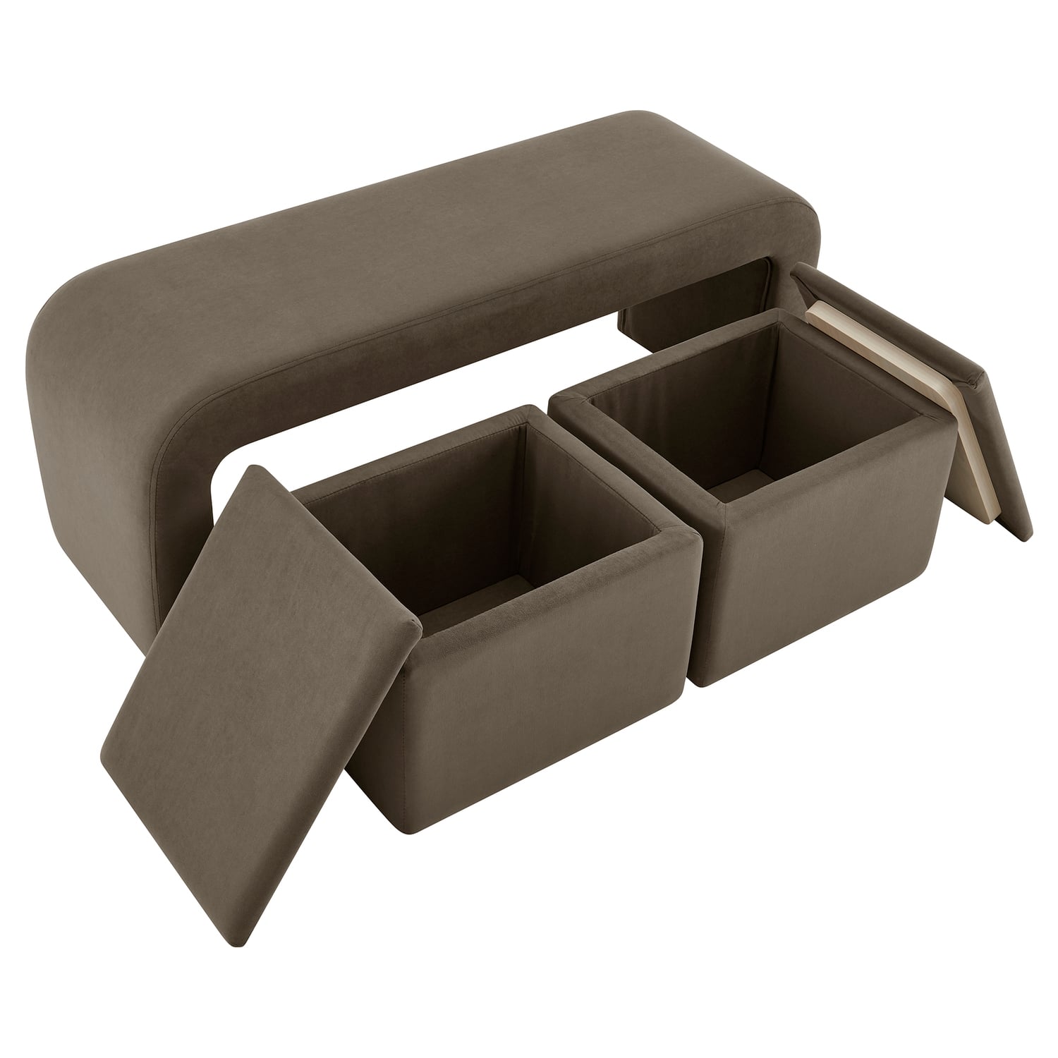 3 Piece Avalon Velvet Ottoman Set