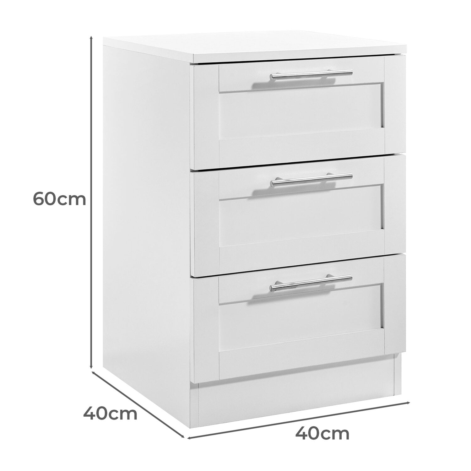 Morana 3 Drawer Bedside Table