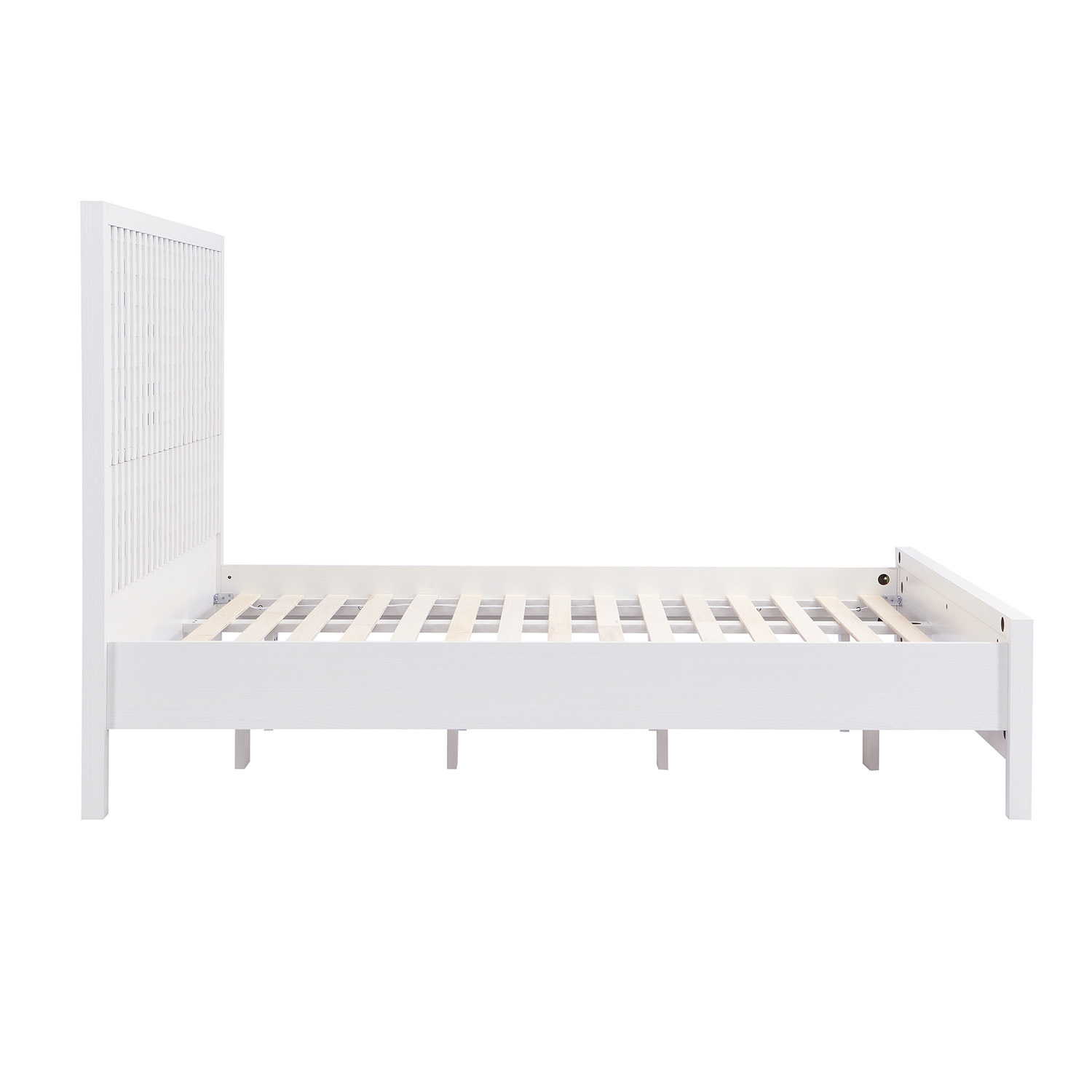 White Alyvia Queen Bed Frame