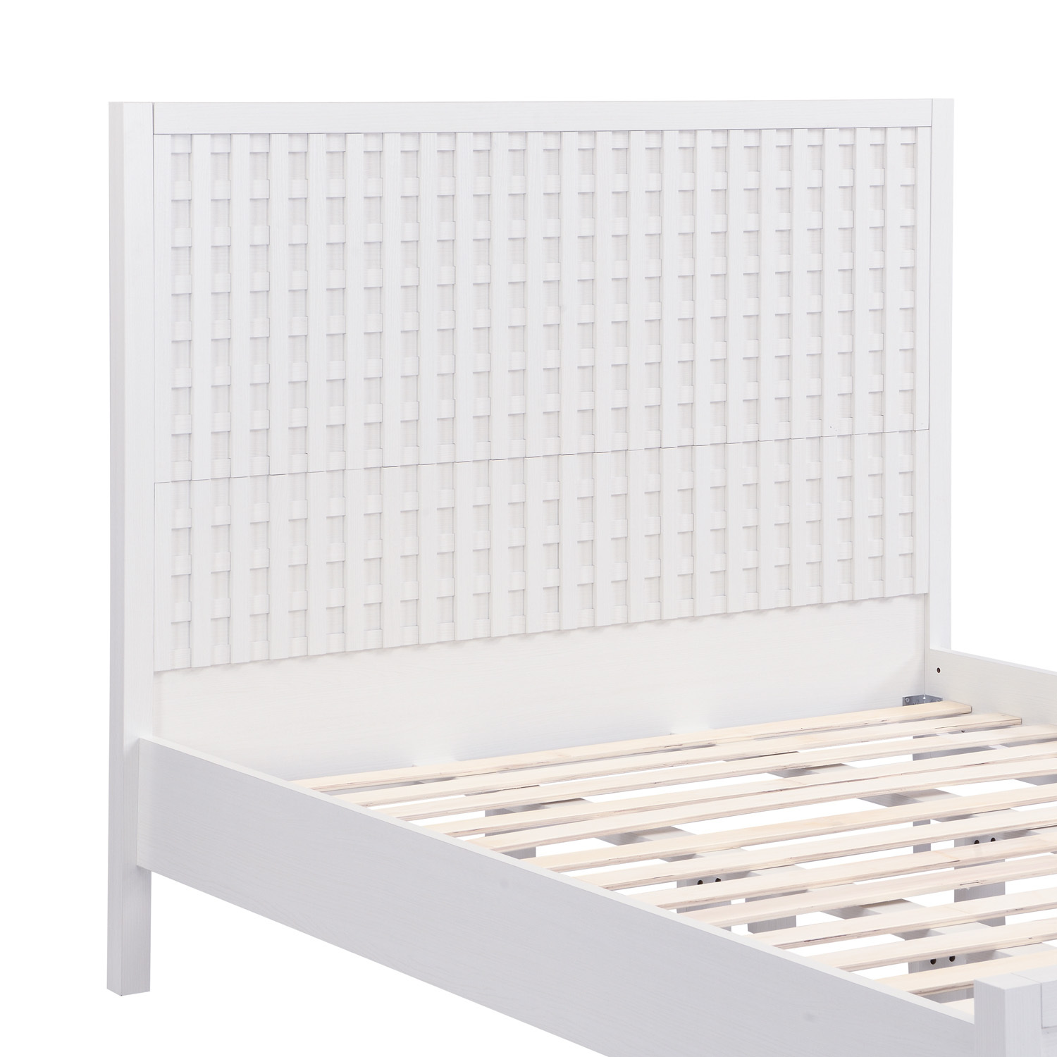 White Alyvia Queen Bed Frame