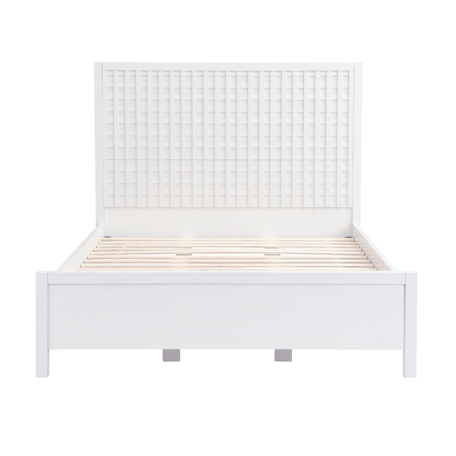 White Alyvia Queen Bed Frame