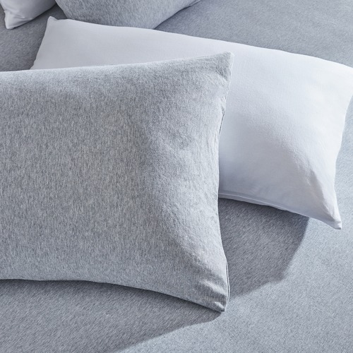 VioletteCasa Grey Wonder Jersey Cotton Quilt Cover Set Temple & ster