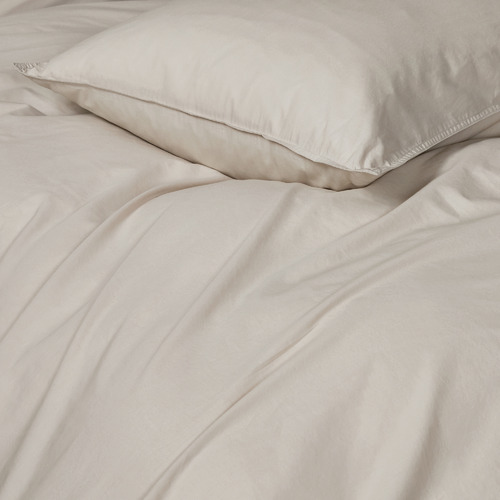 Natural Vintage Washed Cotton Quilt Cover Set