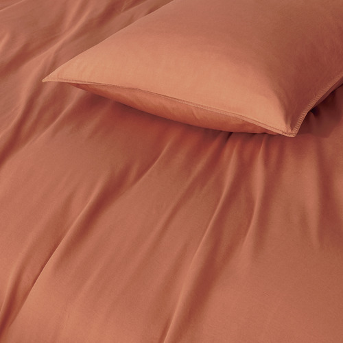 Brick Vintage Washed Cotton Quilt Cover Set