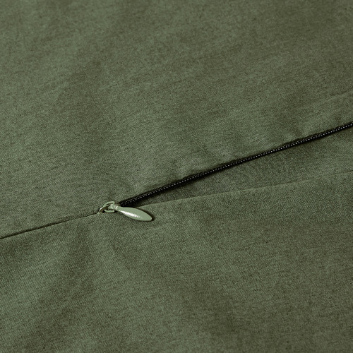 Khaki Green Vintage Washed Cotton Quilt Cover Set