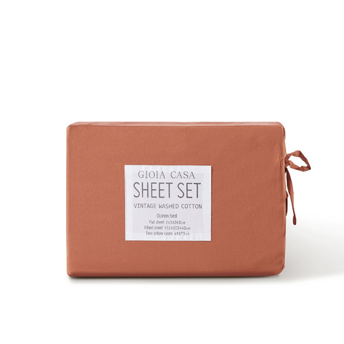 Vintage Washed Cotton Sheet Set