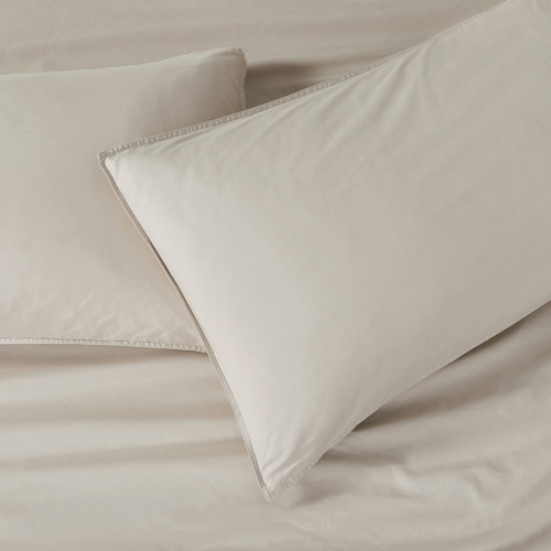 Cotton Bed Pillowcases with Classic Piping Design