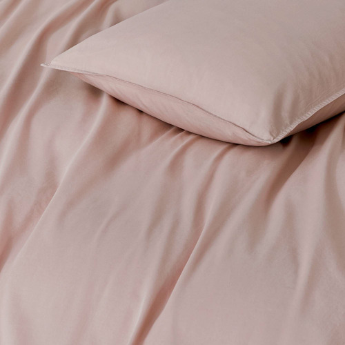 Pink Washed Cotton Standard Pillowcases