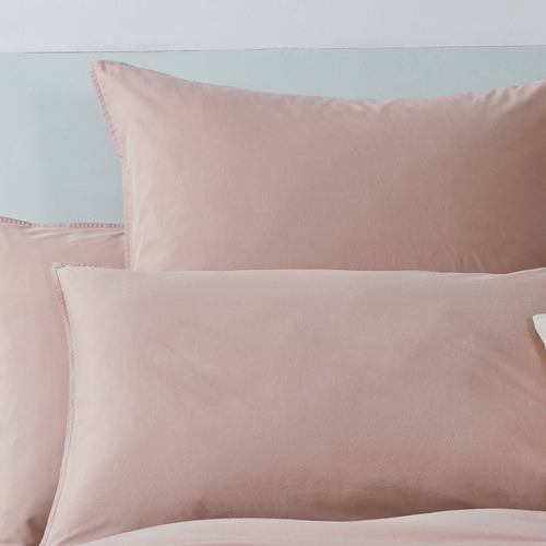 Pink Washed Cotton Standard Pillowcases