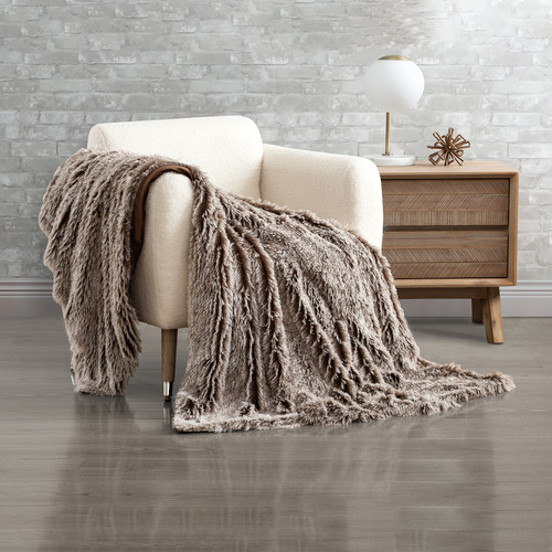 Elija Faux Fur Reversible Throw