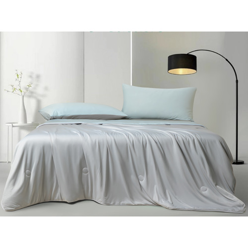 Blue & Grey Ice Cooling Reversible Summer Comforter