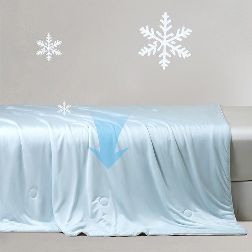 Blue & Grey Ice Cooling Reversible Summer Comforter