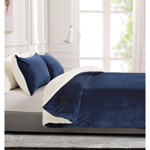 Navy-Blue-Dania-Teddy-Sherpa-Quilt-Cover-Set