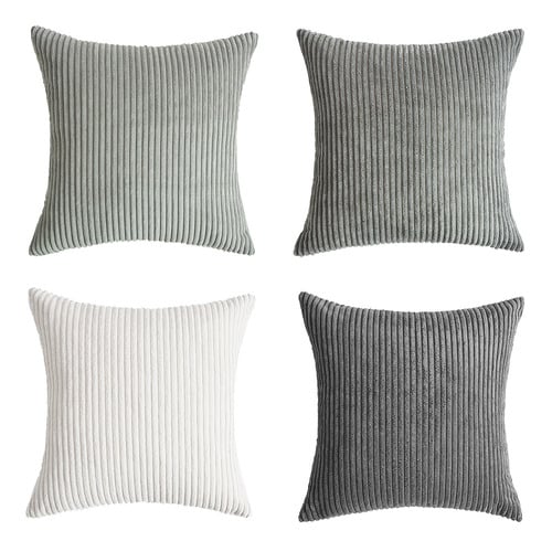 Ardian Square Corduroy Velvet Cushion Covers