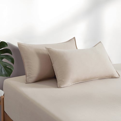 Nezza Vintage Washed Microfibre Fitted Sheet Set