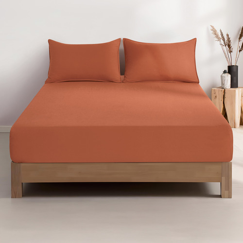Nezza Vintage Washed Microfibre Fitted Sheet Set