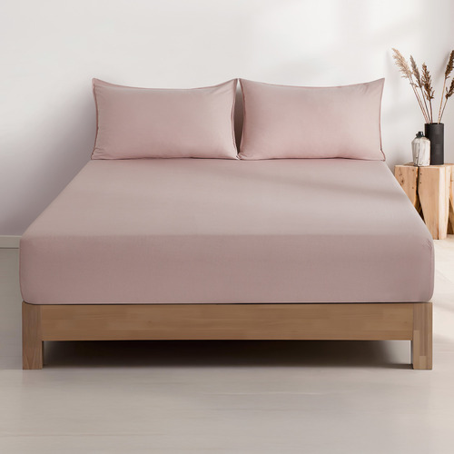 Nezza Vintage Washed Microfibre Fitted Sheet Set