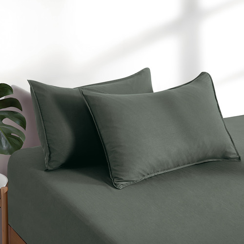 Nezza Vintage Washed Microfibre Fitted Sheet Set