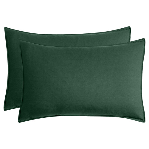 Forest Green Blanche Cotton Quilt Cover Set