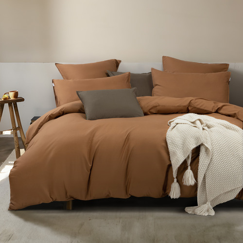 Rust Blanche Cotton Quilt Cover Set