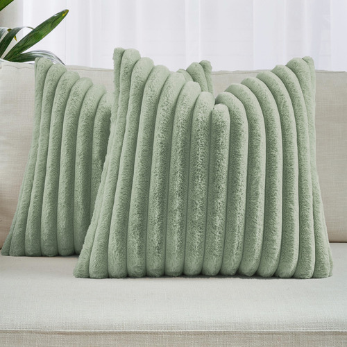 Vavoca Embossed Faux Fur Cushion Covers