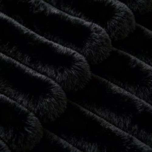 Vavoca Embossed Square Faux Fur Cushion Covers