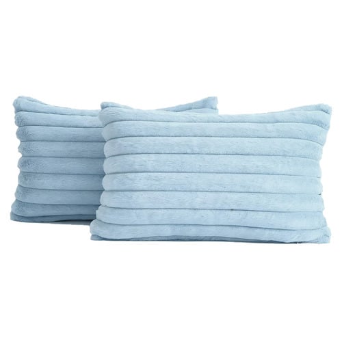 Vavoca Embossed Square Faux Fur Cushion Covers