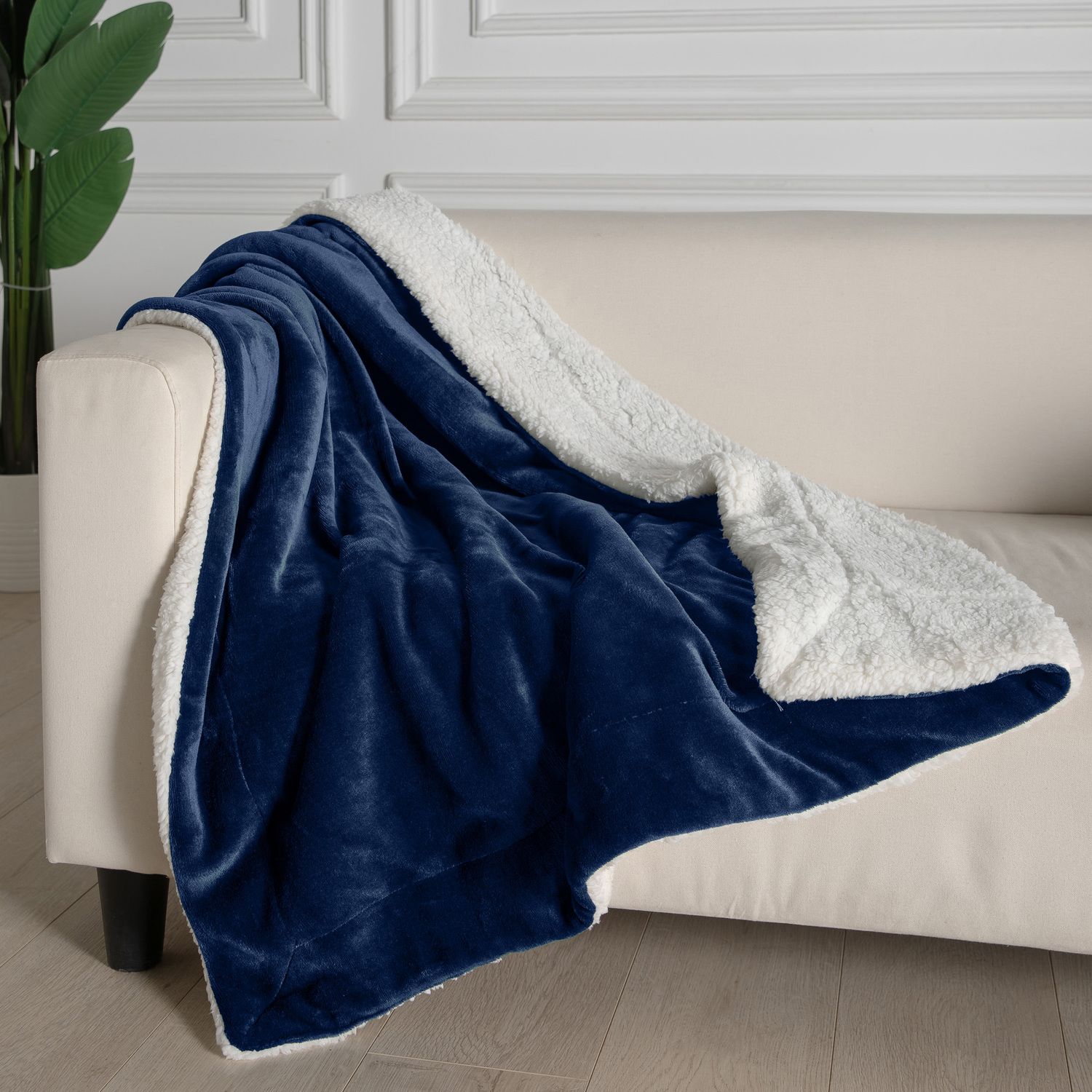 Luna Velvet & Teddy Sherpa Throw