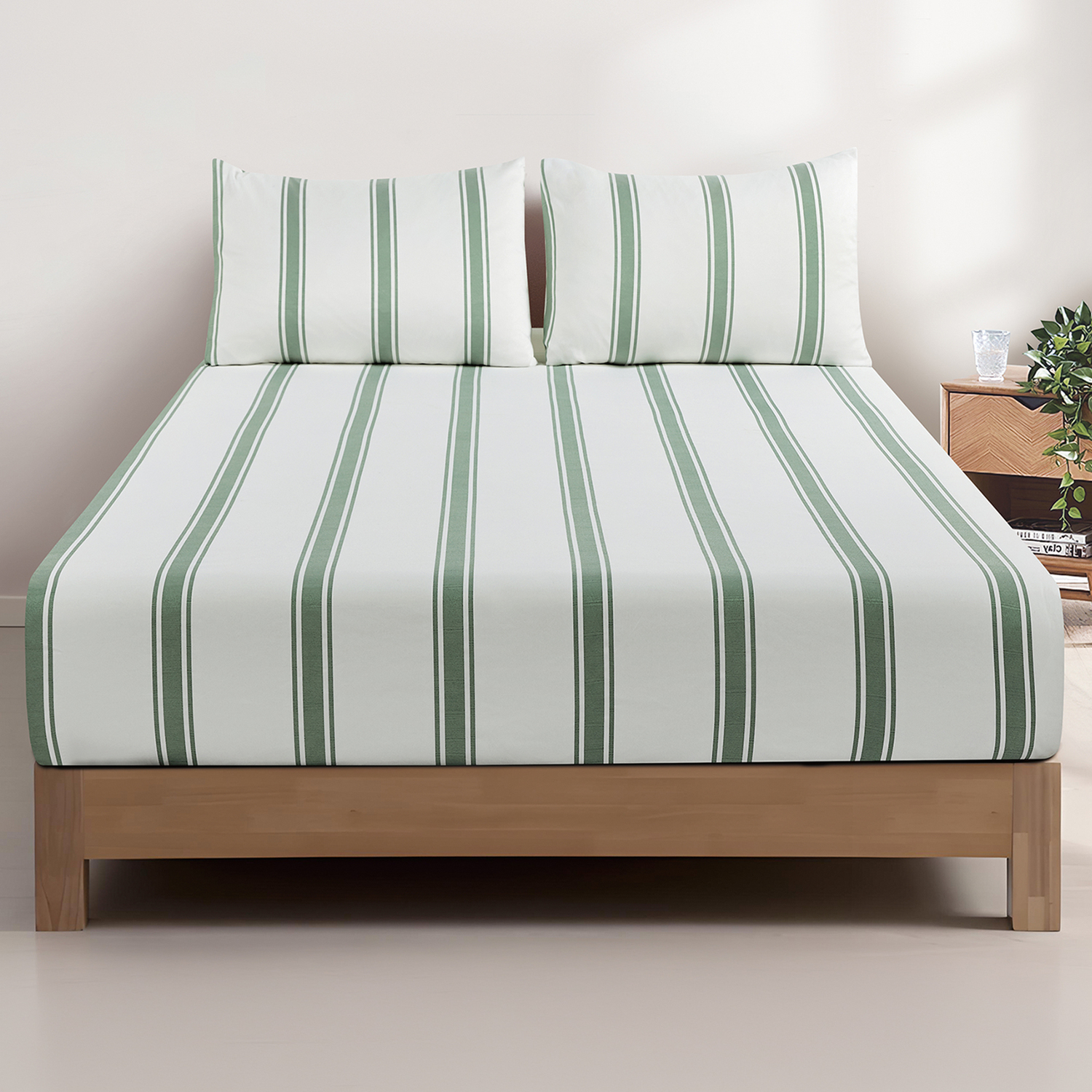 Roseth Yarn-Dyed Fitted Sheet Set