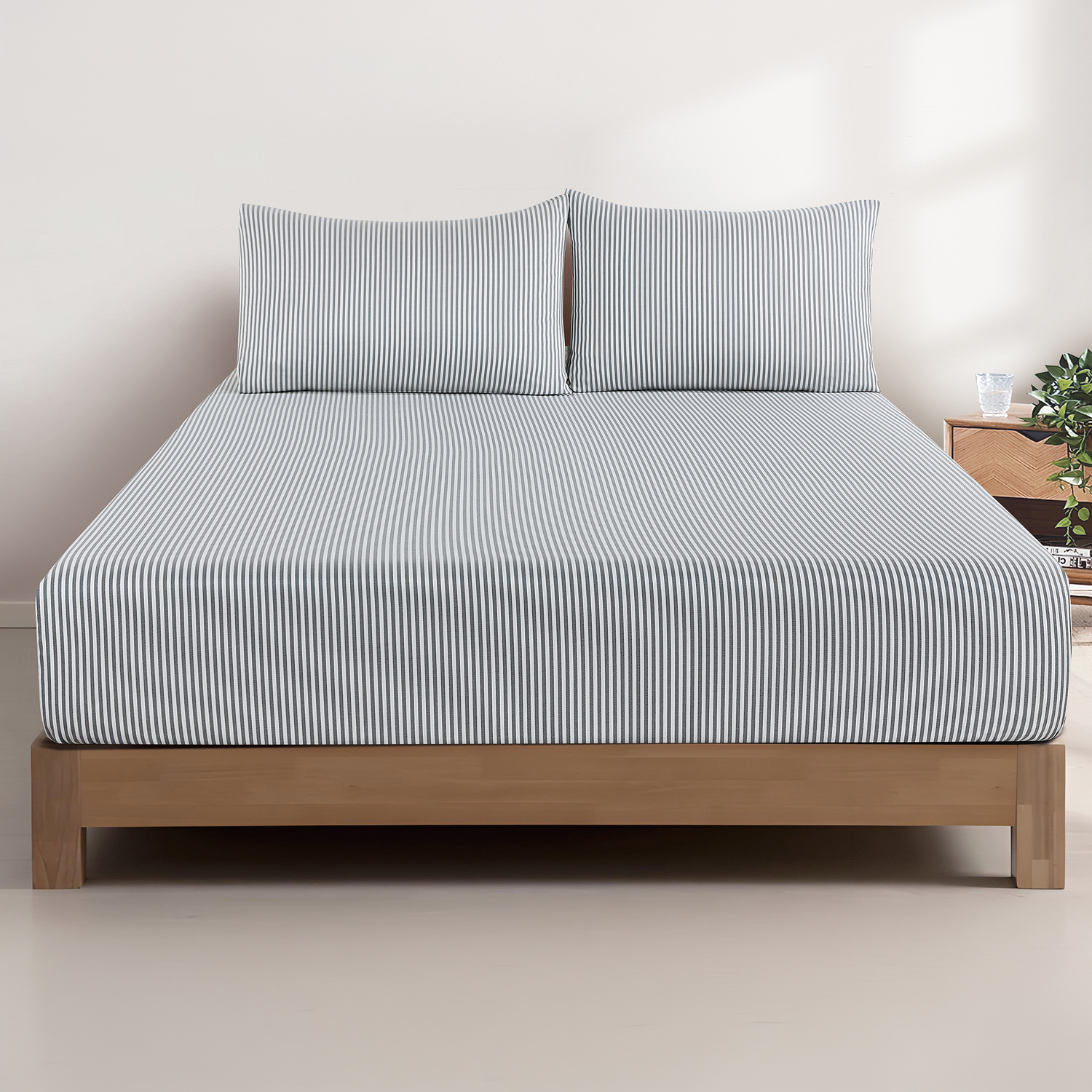 Lumina Yarn-Dyed Fitted Sheet Set