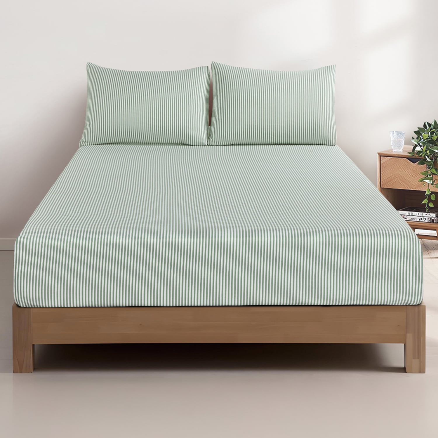 Lumina Yarn-Dyed Fitted Sheet Set