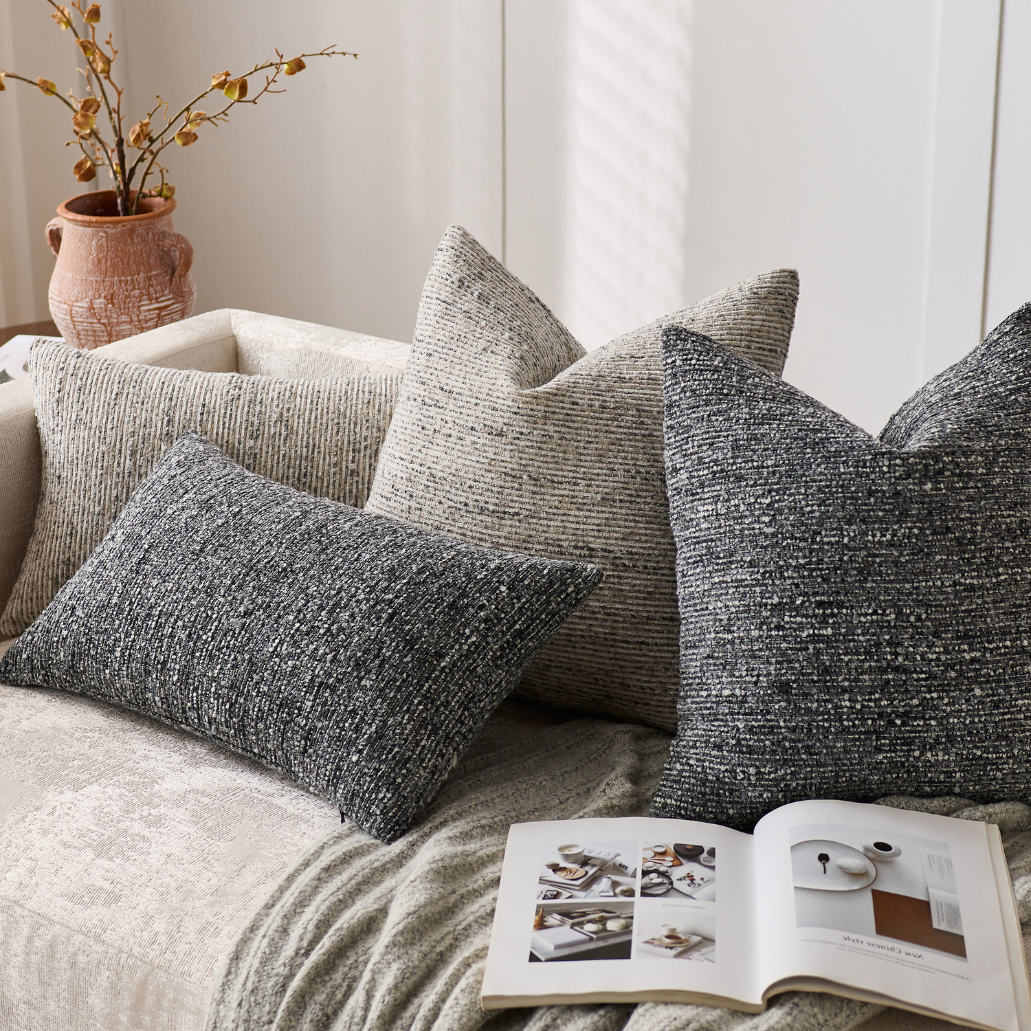Greta Boucle Cushion Covers