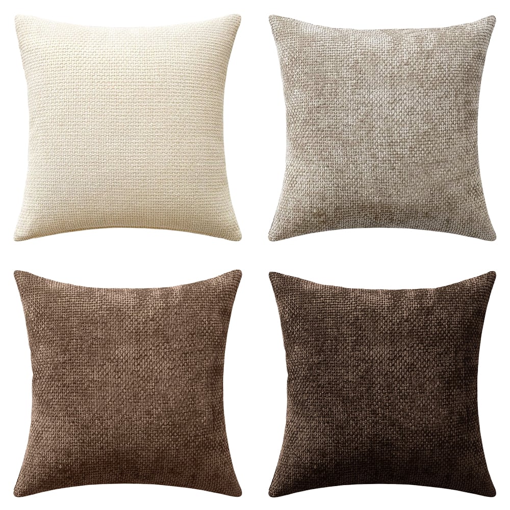 4 Piece Kenzie Chenille Cushion Covers