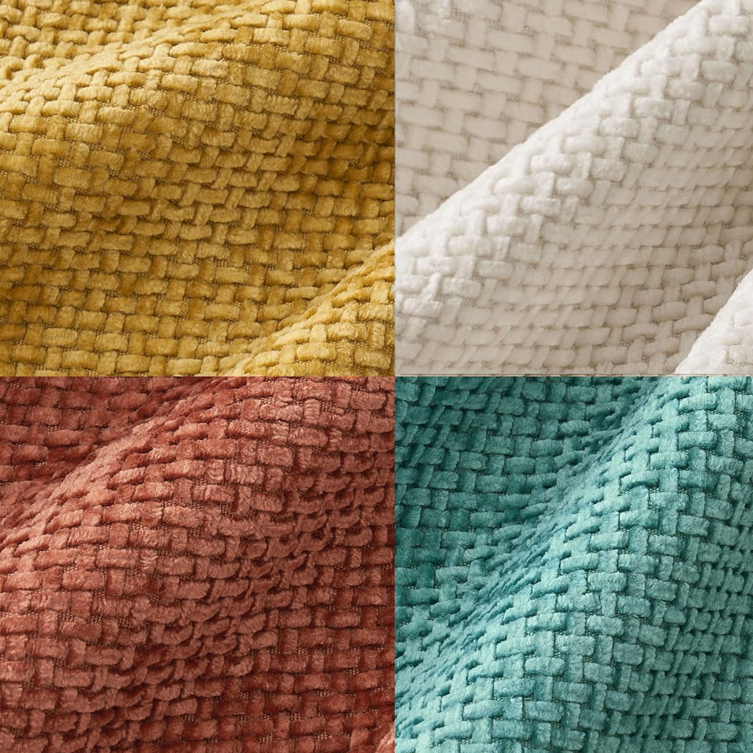 4 Piece Kenzie Chenille Rectangular Cushion Covers