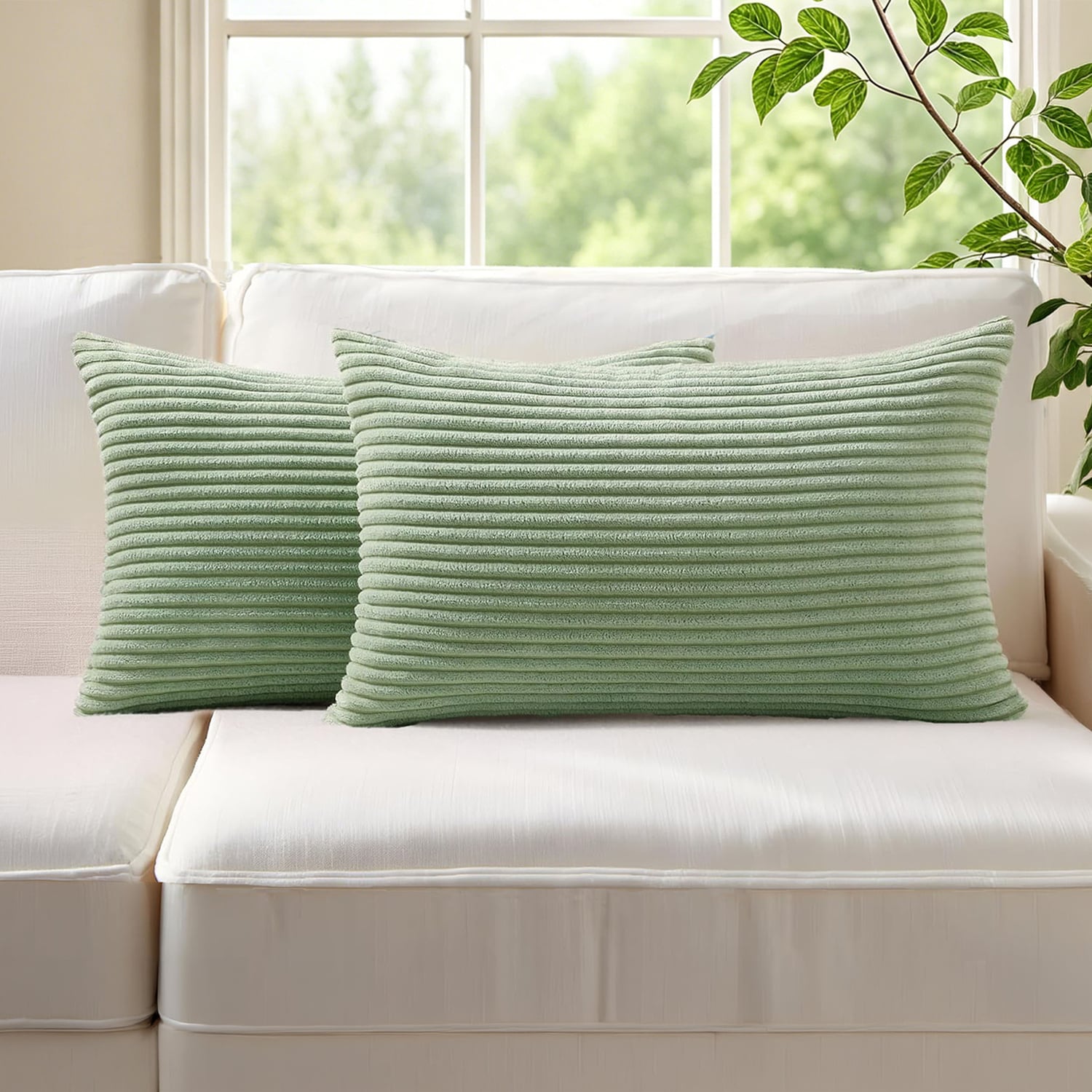 Gracie Corduroy Rectangular Cushion Covers