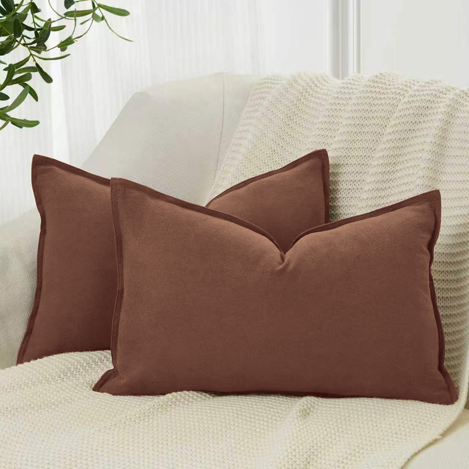 Pipetio Linen & Cotton Lumbar Cushion Covers