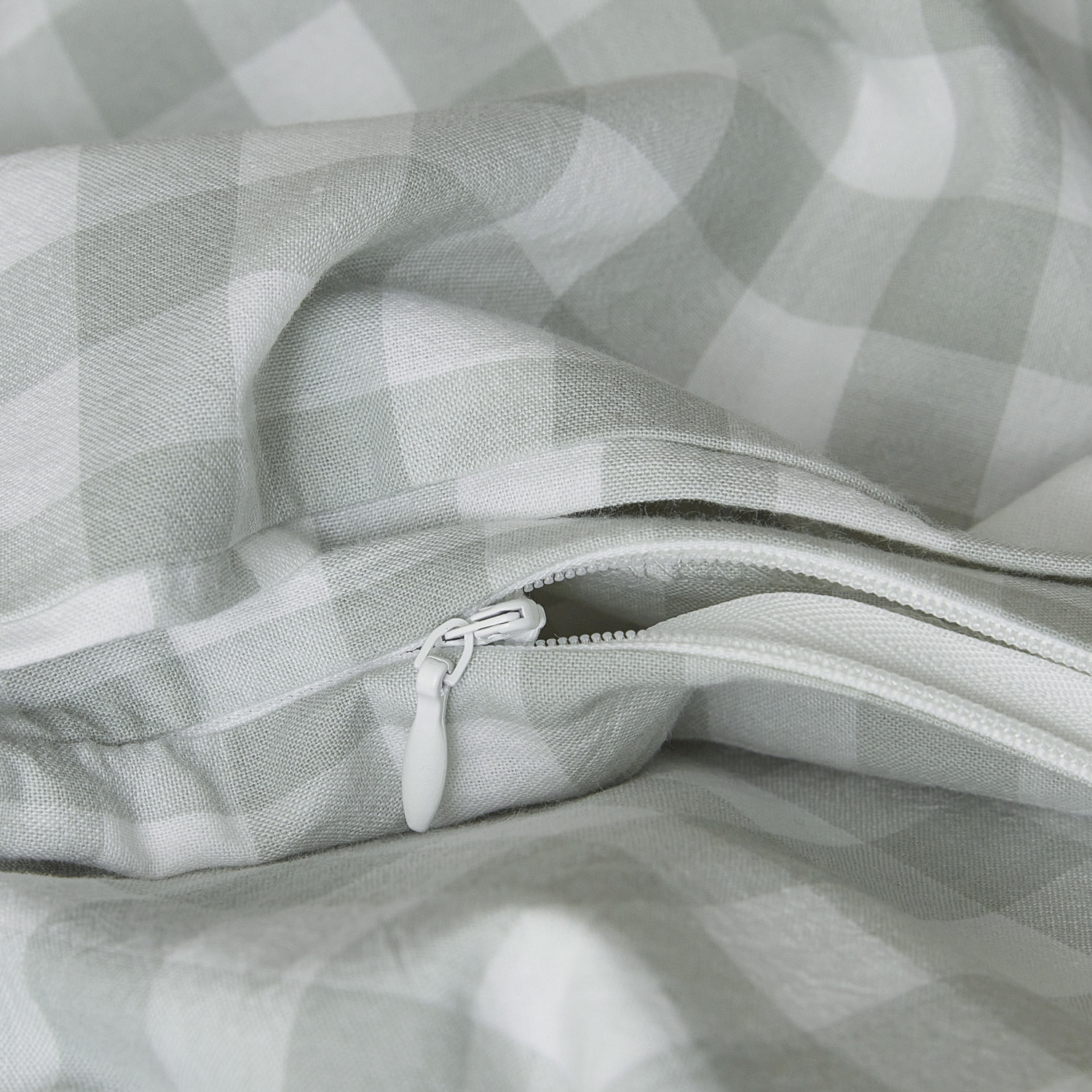 Sage-Gingham-Washed-Cotton-Quilt-Cover-Set
