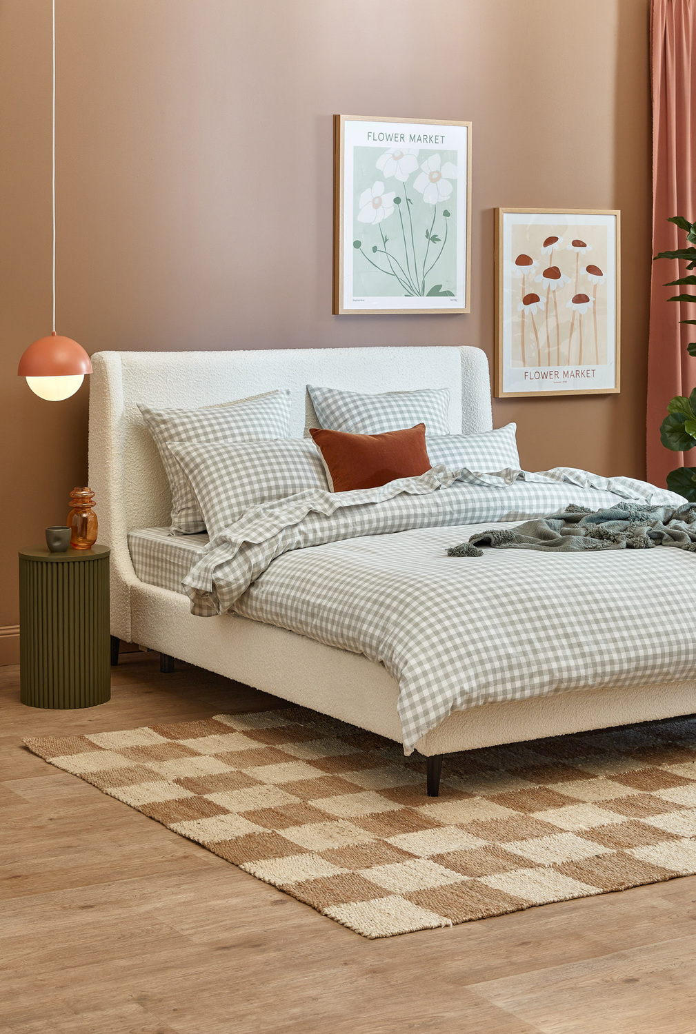 Sage-Gingham-Washed-Cotton-Quilt-Cover-Set