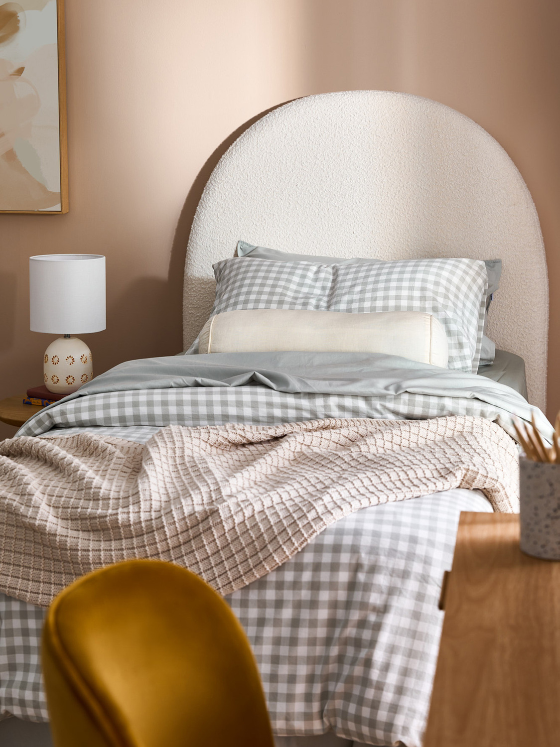 Sage-Gingham-Washed-Cotton-Quilt-Cover-Set