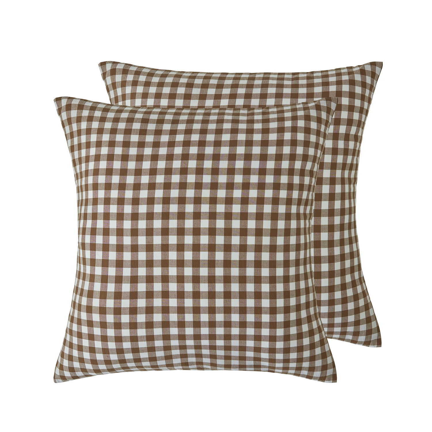 Gingham-Washed-Cotton-European-Pillowcases