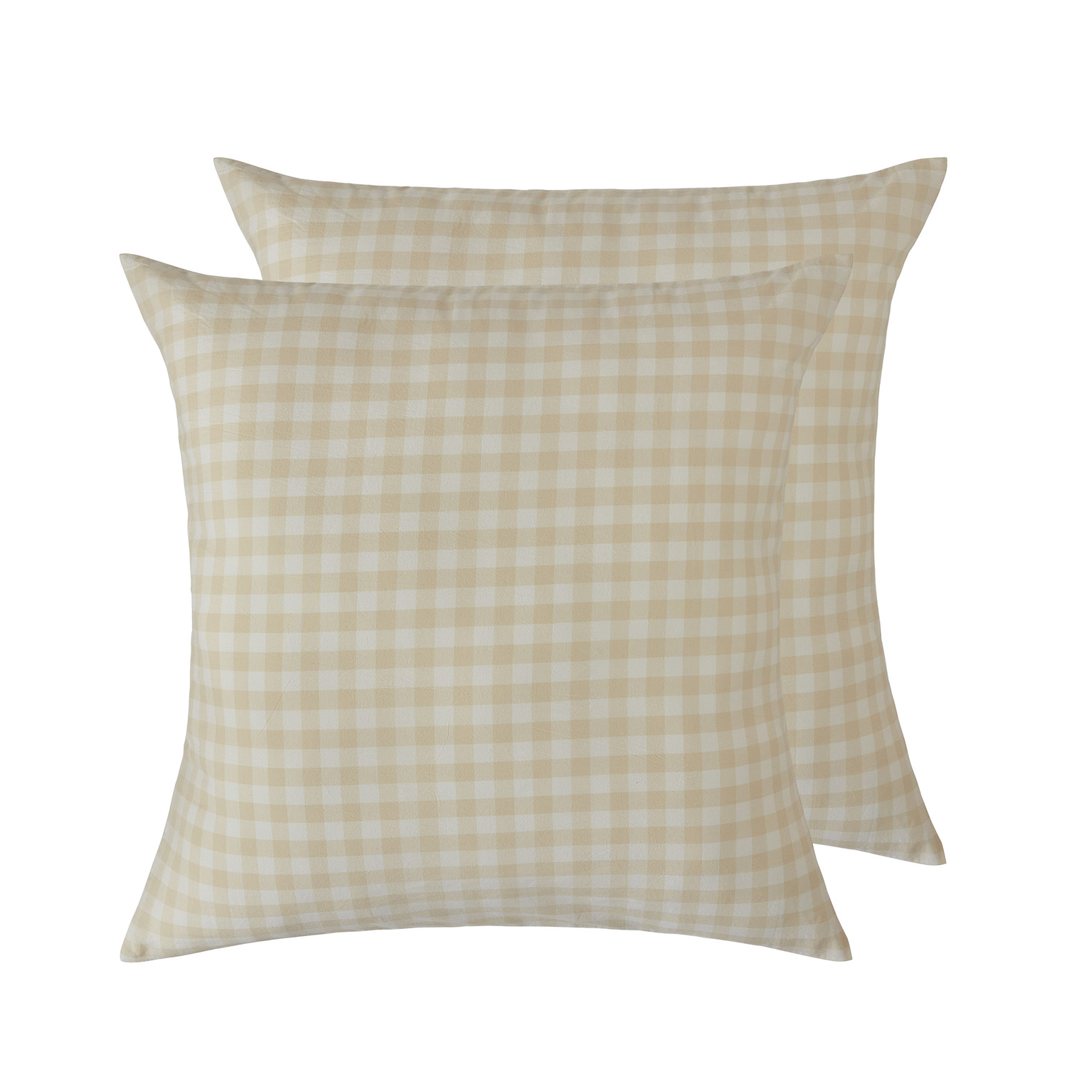 Gingham-Washed-Cotton-European-Pillowcases