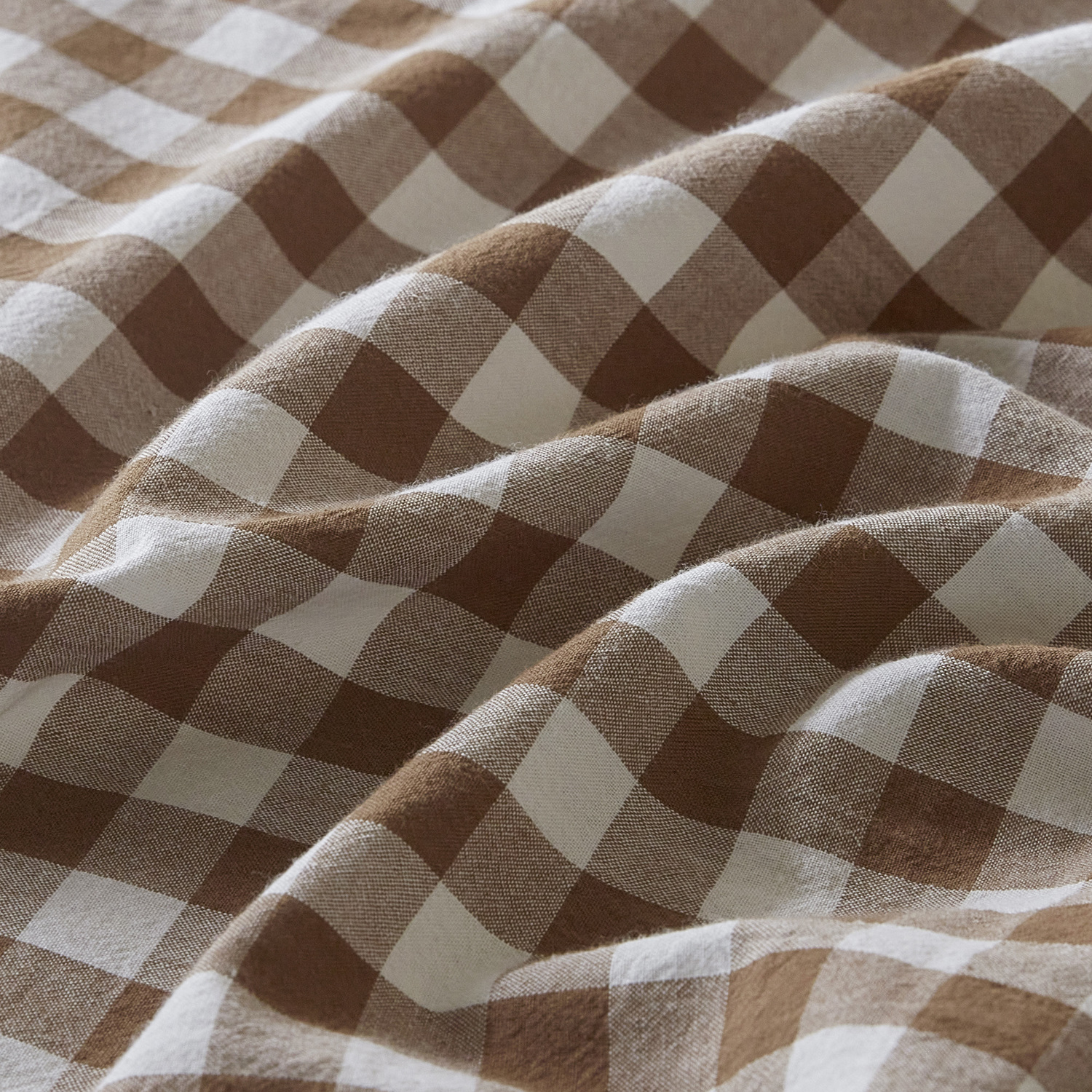 Gingham-Washed-Cotton-European-Pillowcases