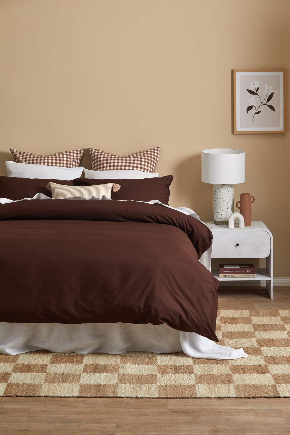 Gingham-Washed-Cotton-European-Pillowcases