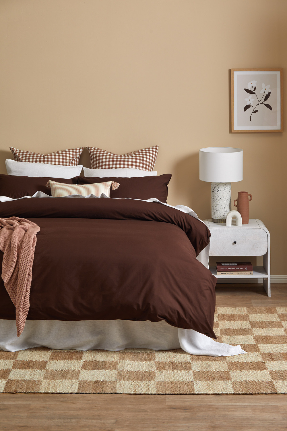 Gingham-Washed-Cotton-European-Pillowcases
